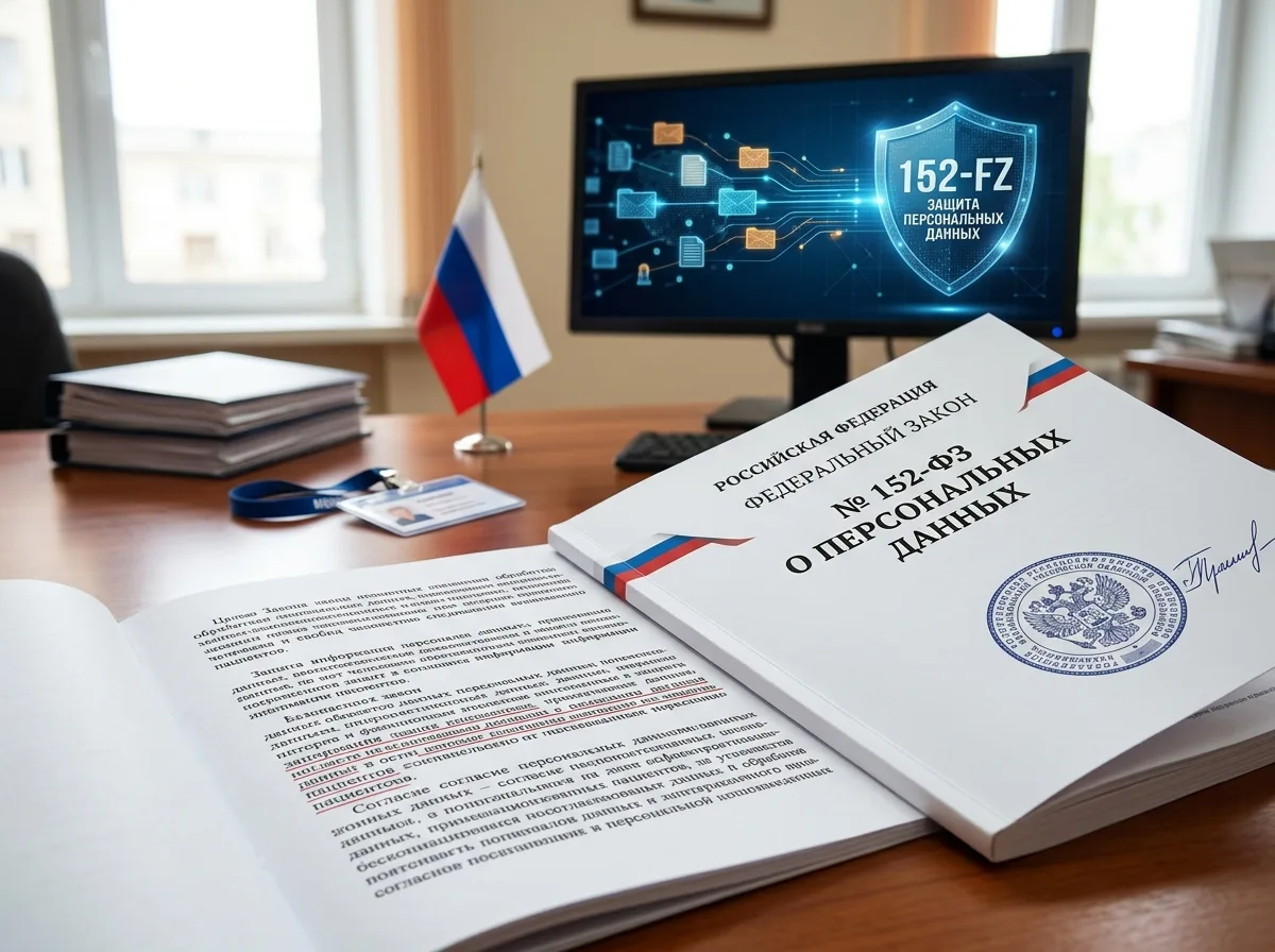 Федеральный закон 152-ФЗ о персональных данных — официальный документ с государственной символикой России, регулирующий защиту персональной информации пациентов
